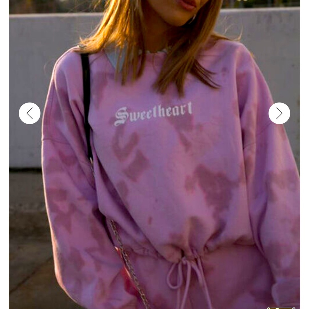 Tie dye cropped sweatshirt